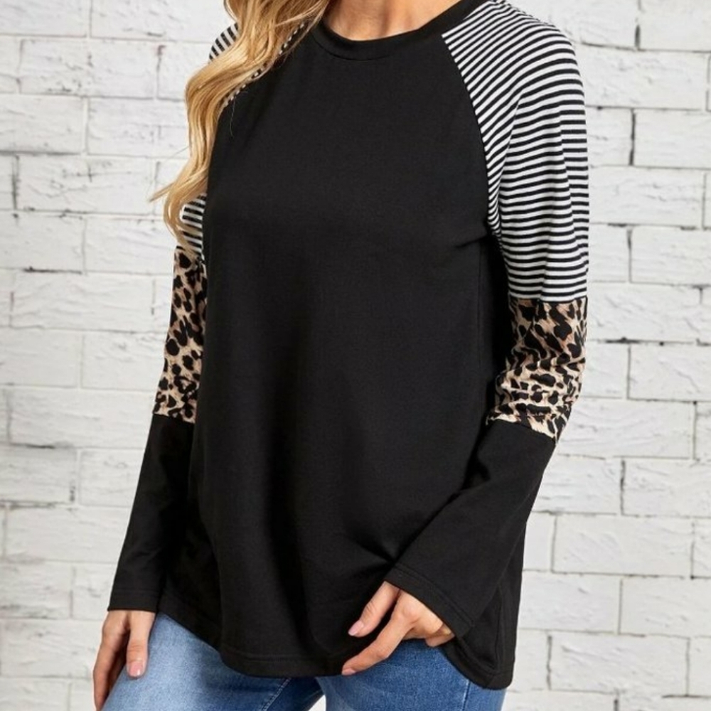 Striped Leopard Long Sleeve